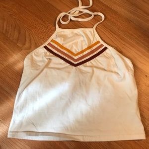 White halter top